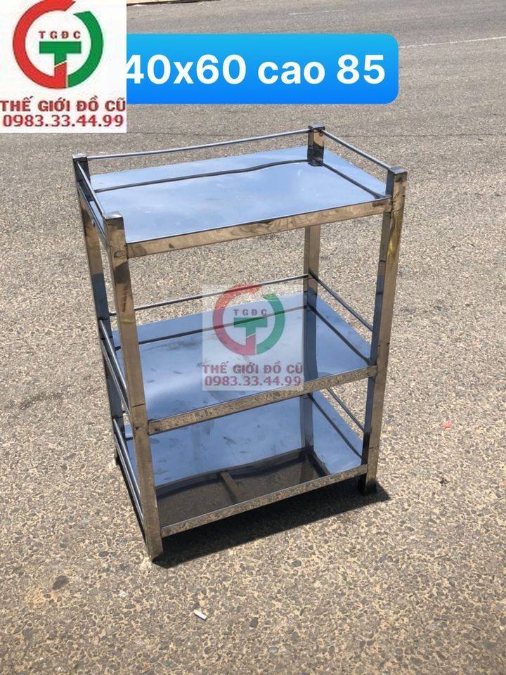 KỆ INOX 3 TẦNG 40X60CM