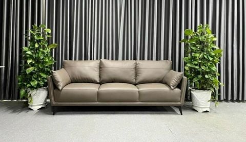 GHẾ SOFA BĂNG DA XÁM