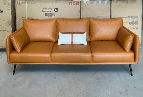 GHẾ SOFA BĂNG DA NÂU