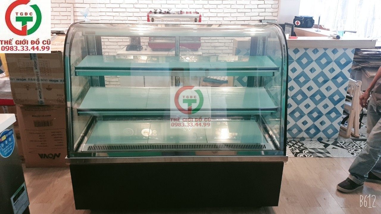 TỦ MÁT TRƯNG BÀY KÍNH CONG NEW 97%