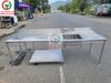 CHẬU RỬA INOX LIỀN BÀN SƠ CHẾ INOX 304
