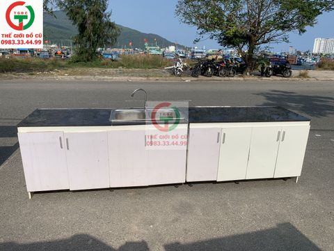 TỦ BẾP DƯỚI GỖ MDF MẶT ĐÁ