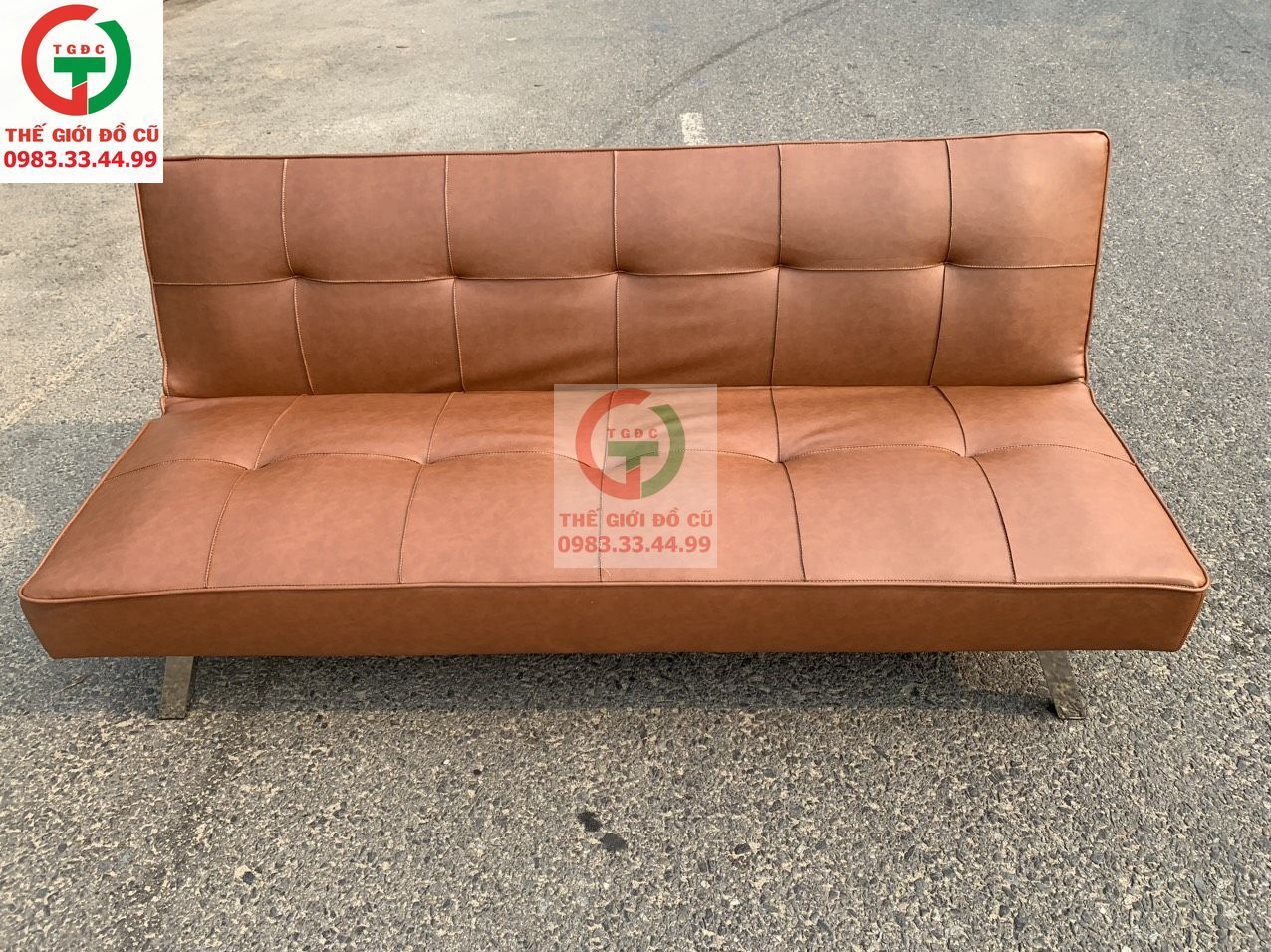 SOFA BED DA MÀU BÒ