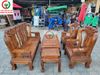 SALON GỖ HƯƠNG ĐÁ CỘT 14 CHẠM VOI