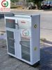 TỦ  CHÉN BÁT NHÔM KÍNH 4 CÁNH 80CM