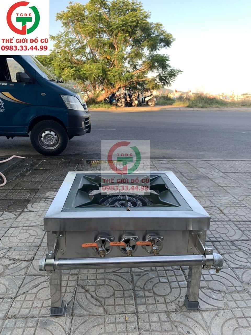 BẾP KHÈ INOX 1 HỌNG 3 VAN LỬA