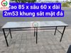 BÀN SƠ CHẾ MẶT ĐÁ KHUNG SẮT