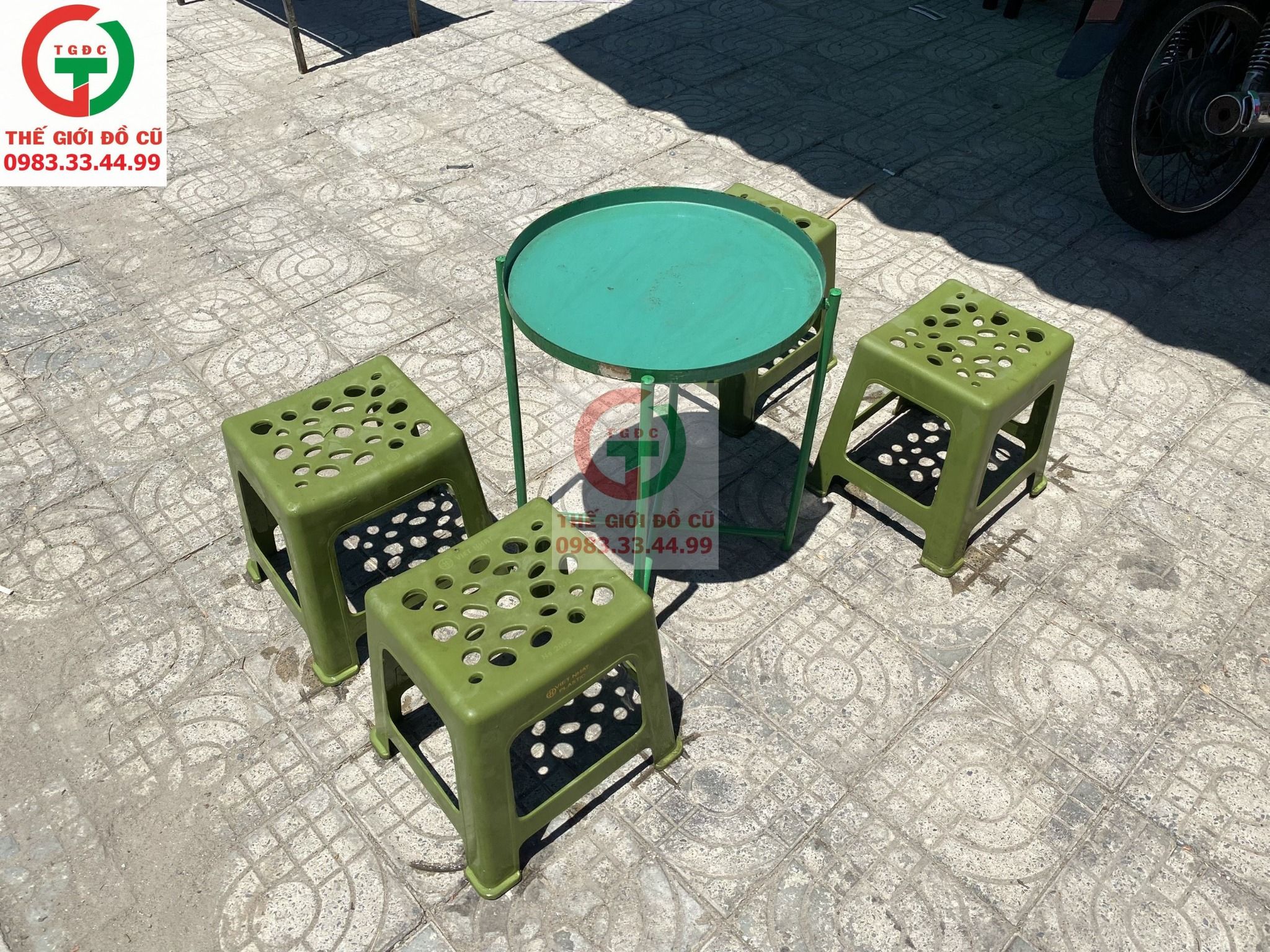 BÀN XẾP GHẾ  NHỰA TRÀ CHANH THANH LÝ