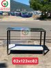 BÀN CHẾ BIẾN INOX KHUNG SẮT 2 TẦNG