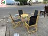BÀN GHẾ CAFE XẾP LƯỚI LƯNG CAO