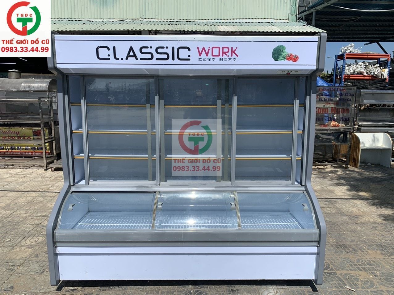 TỦ MÁT TRƯNG BÀY THỰC PHẨM SIÊU THỊ CLASSIC WORK