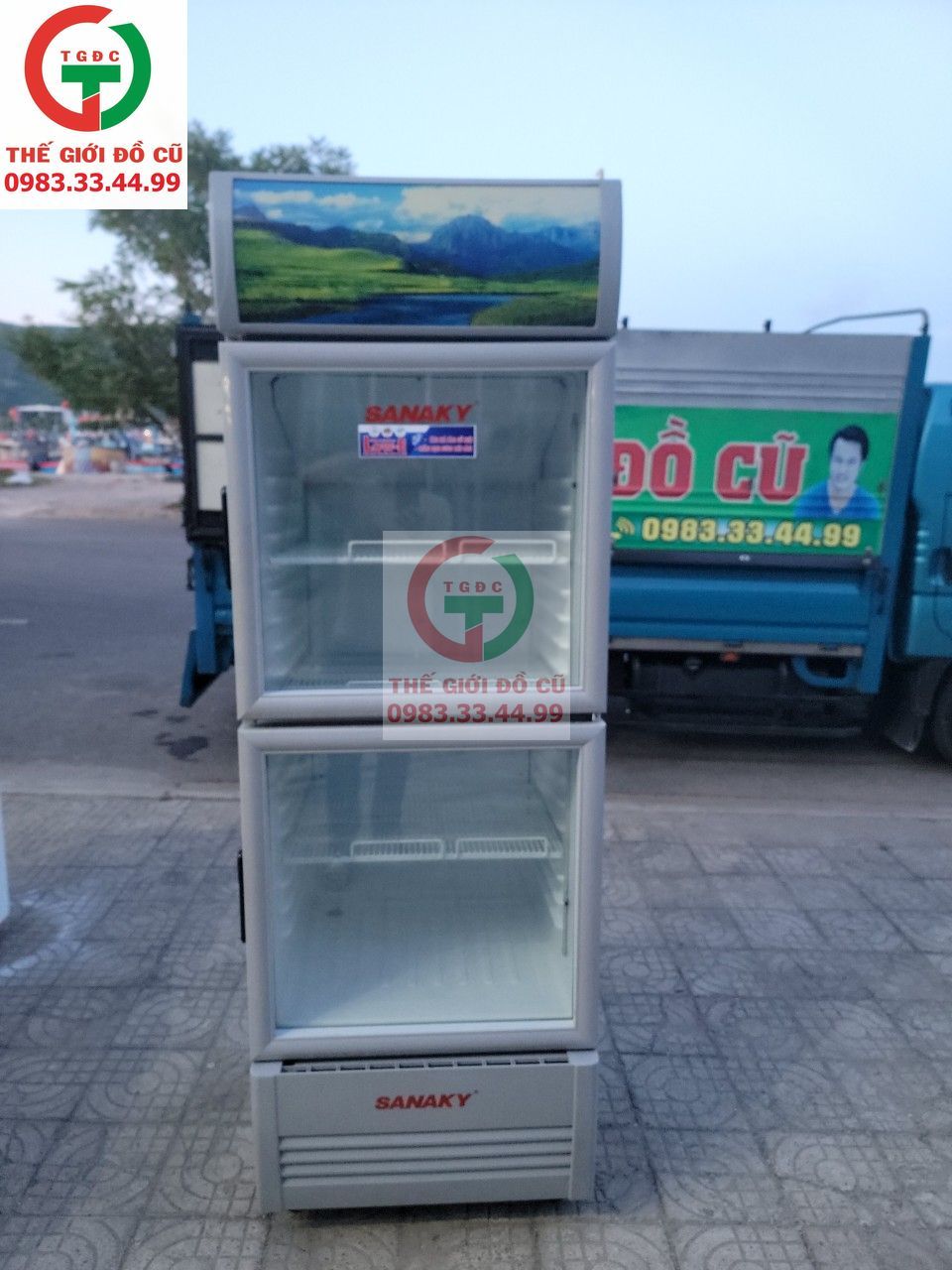 TỦ MÁT 2 CÁNH KÍNH SANAKY 350L/290L