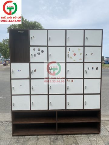 TỦ GỖ LOCKER 23 NGĂN Ô