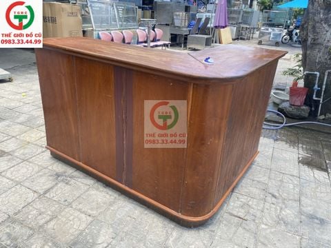 QUẦY BAR GÓC - QUẦY THU NGÂN - LỄ TÂN GÓC L GỖ HƯƠNG