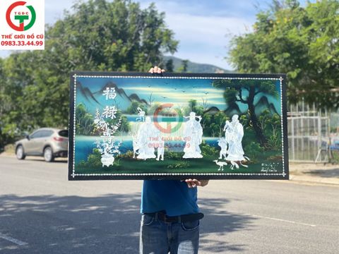 TRANH SƠN MÀI PHÚC LỘC THỌ