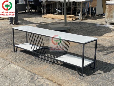 KỆ TIVI KHUNG SẮT MẶT ĐÁ