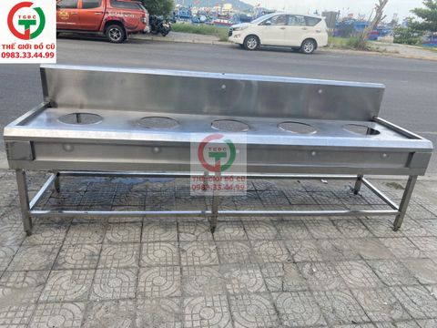BẾP KHÈ 5 HỌNG ĐỐT INOX 201