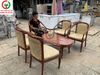 BỘ BÀN TRÀ 5 GHẾ GỖ ĐỆM