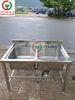 CHẬU RỬA INOX 2 HỌNG VUÔNG