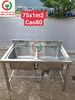 CHẬU RỬA INOX 2 HỌNG VUÔNG