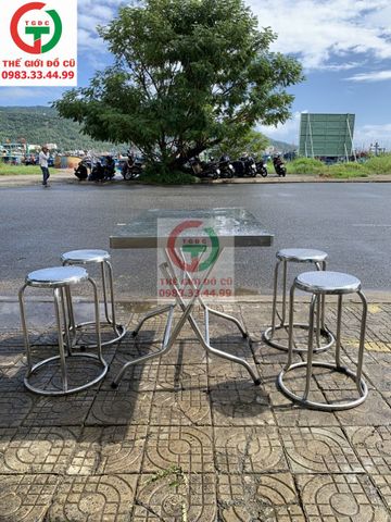 BÀN GHẾ ĂN INOX 304