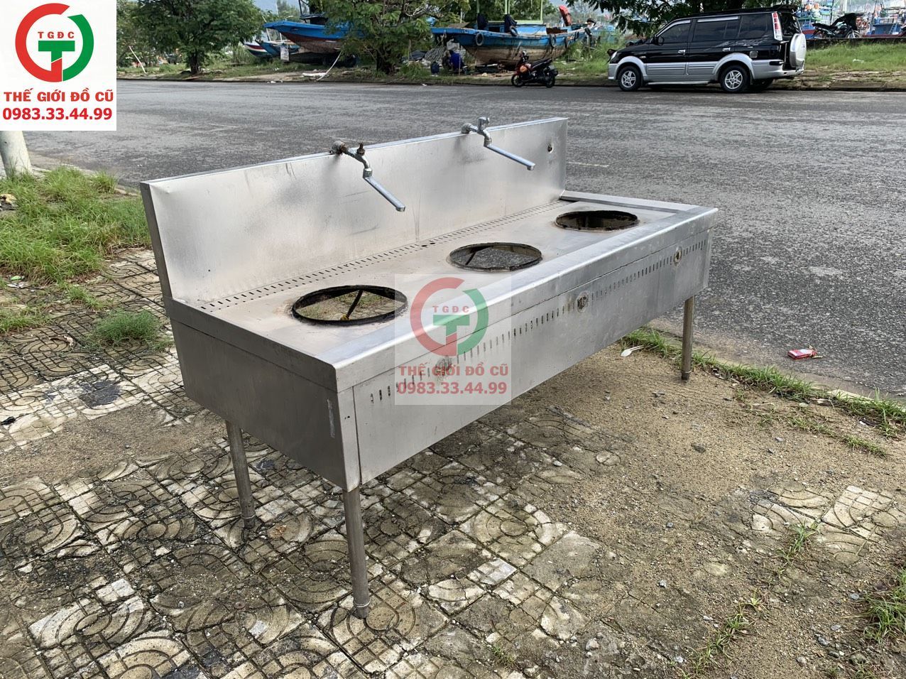 BẾP KHÈ 3 HỌNG INOX 304