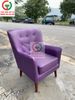 GHẾ SOFA ĐƠN ĐỆM DA TÍM