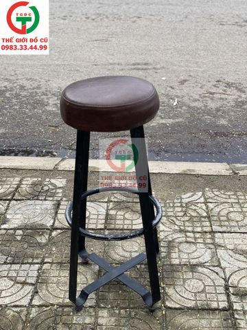 GHẾ BAR CAFE ĐỆM MÚT DA CHÂN SẮT