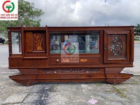 TỦ BUFFET CHÂN THUYỀN GỖ HƯƠNG