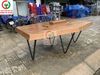 BÀN GỖ MDF LÕI XANH VÀ SỒI TỰ NHIÊN CHÂN SẮT
