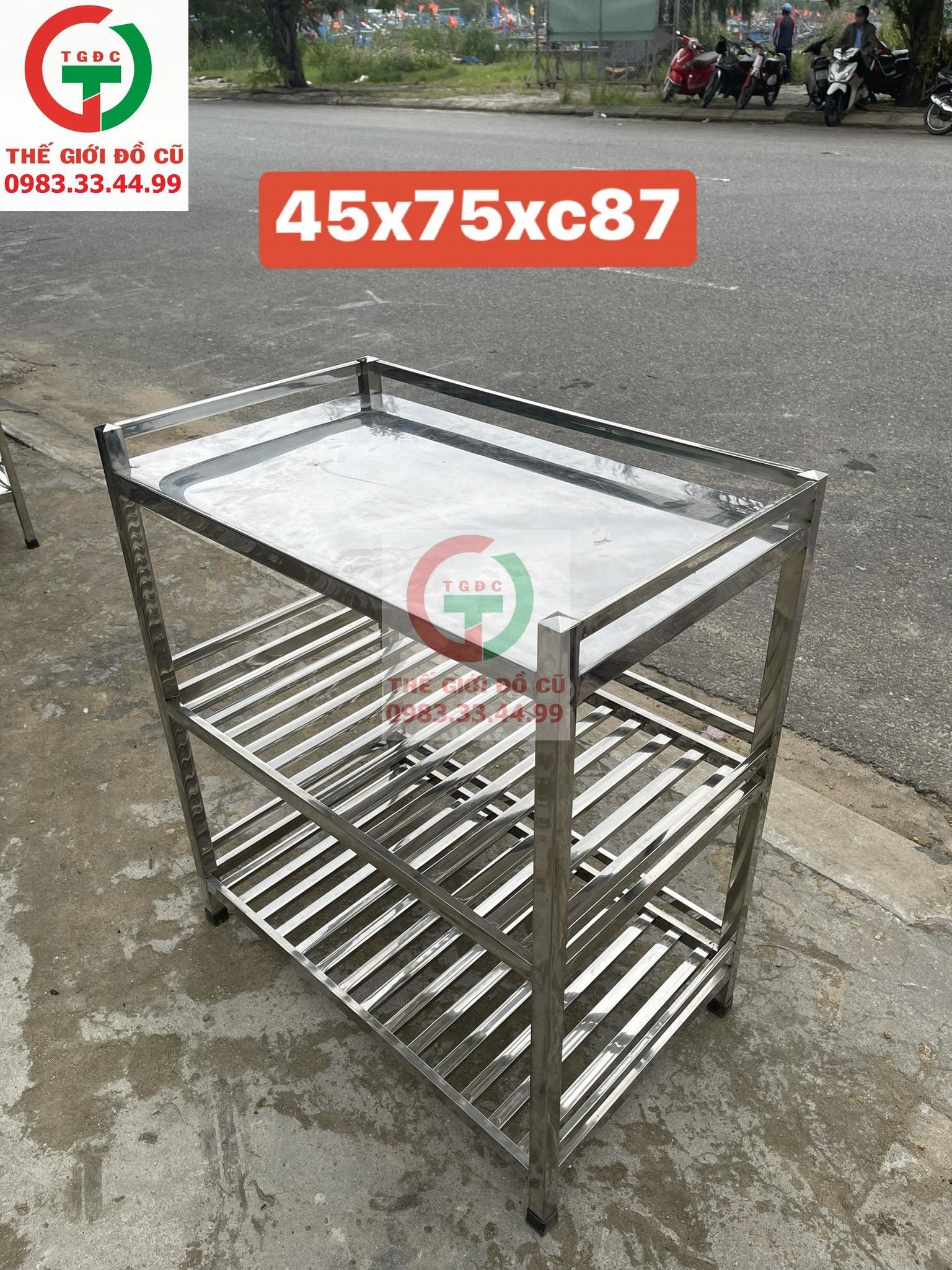 KỆ BẾP INOX 3 TẦNG