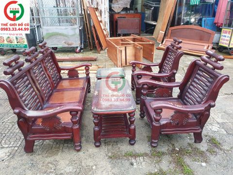 BÀN GHẾ SALON GỖ CHÀM XOAN ĐÀO
