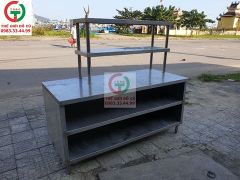 BÀN CHẶT - BÀN CHẾ BIẾN - BÀN BẾP INOX 304 CÓ KỆ