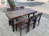 BÀN GHẾ CHỮ U 6 GHẾ GỖ XƯA