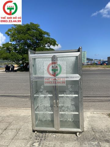 TỦ CHÉN BÁT NHÔM KÍNH 2 CÁNH