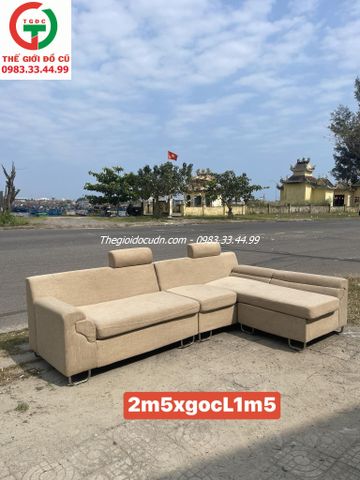 GHẾ SOFA GÓC L MÀU GHI