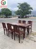 BỘ BÀN TRÀ - BÀN GHẾ ĂN CHÂN TIỆN GỖ XƯA