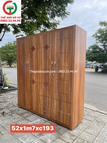 TỦ ÁO QUẦN 4 CÁNH GỖ MDF