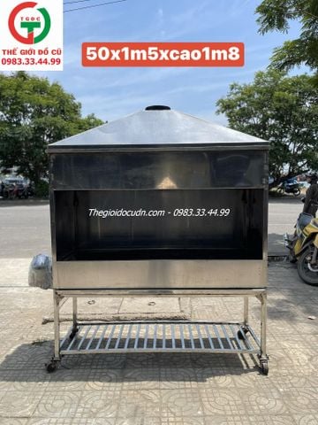 LÒ NƯỚNG THAN INOX CÓ MÁI