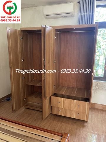 TỦ ÁO QUẦN 4 CÁNH GỖ MDF