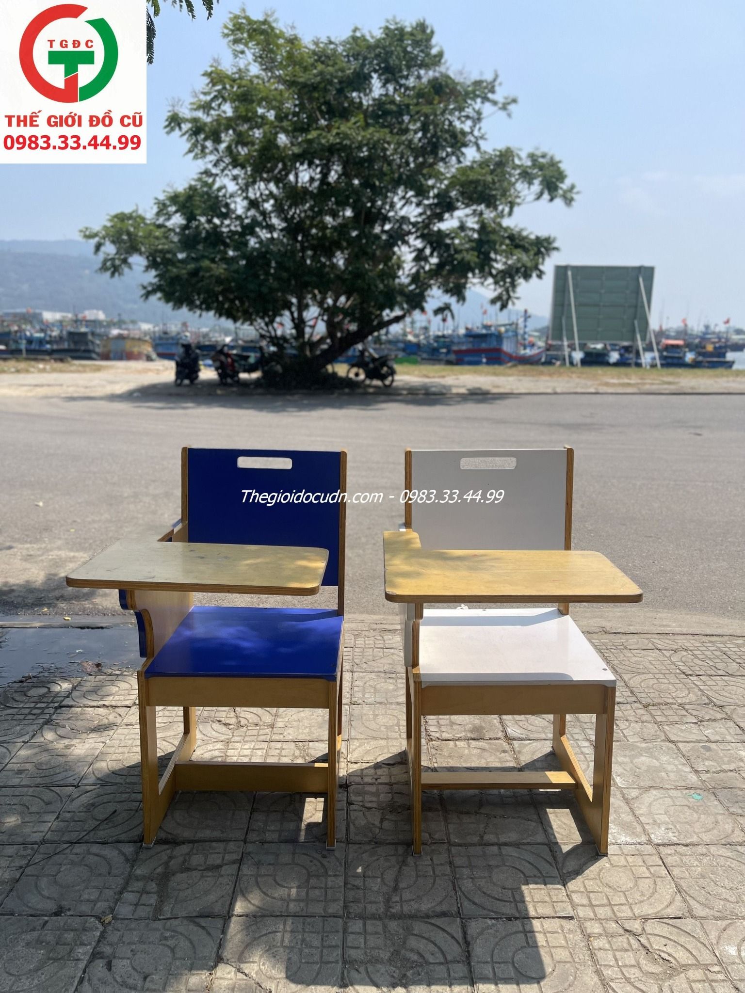 GHẾ HỌC LIỀN BÀN GẤP GỖ MDF - GHẾ HỌC TRUNG TÂM