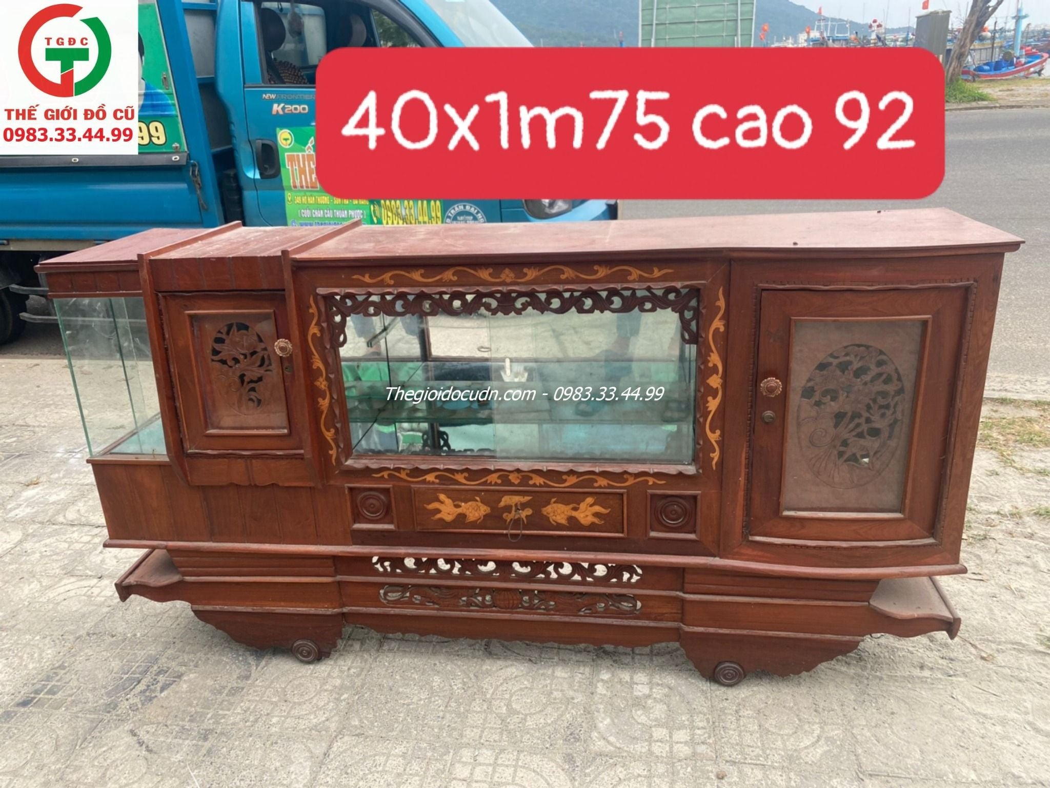 TỦ BUFFET CHÂN THUYỀN GỖ HƯƠNG XƯA