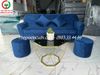 BÀN GHẾ SOFA BĂNG ĐỆM NHUNG KHUNG GỖ SỒI