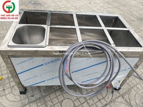 TỦ INOX BÁN HÀNG - TRƯNG BÀY MÓN ĂN CHẾ ĐỘ HÂM NÓNG TRỰC TIẾP 8 KHAY