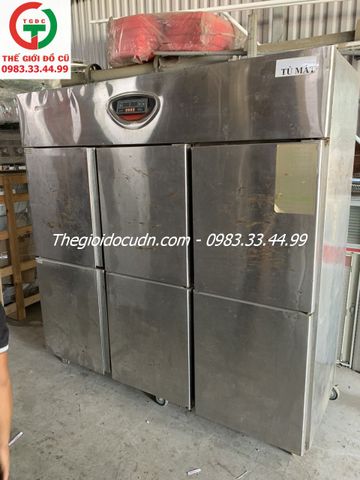TỦ MÁT INOX CÔNG NGHIỆP 6 CÁNH