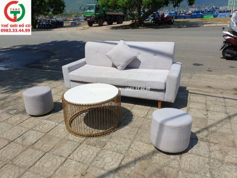 BỘ GHẾ SOFA BĂNG MÀU GHI