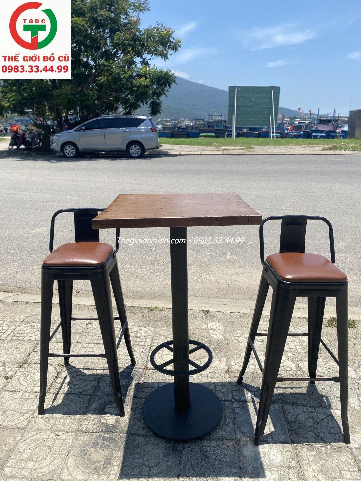 BÀN GHẾ BAR TOLIX ĐỆM DA