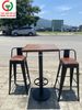 BÀN GHẾ BAR TOLIX ĐỆM DA