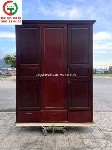 TỦ GỖ ÁO QUẦN 3 CÁNH