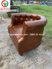 GHẾ SOFA ĐƠN ĐỆM DA NÂU